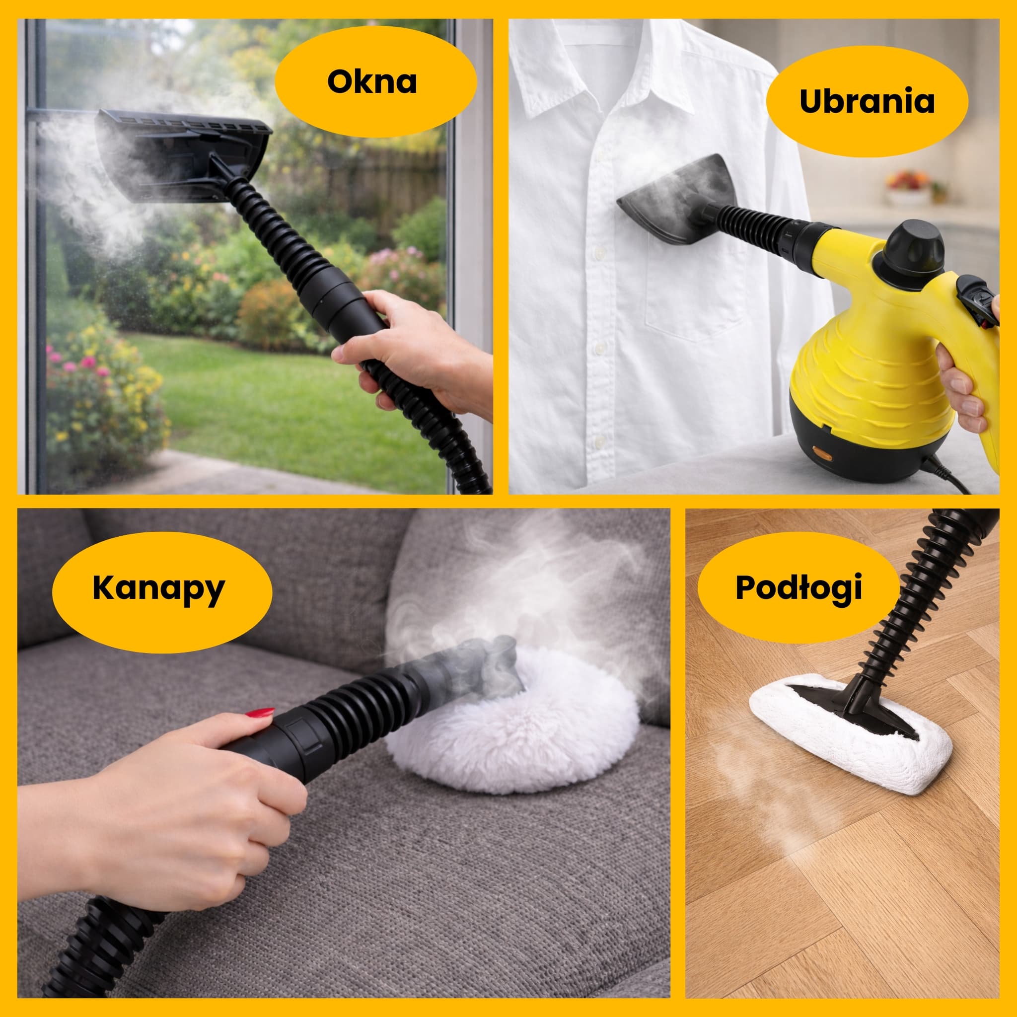 SteamClean Pro - Wielofunkcyjna Myjka Parowa (5 końcówek GRATIS)